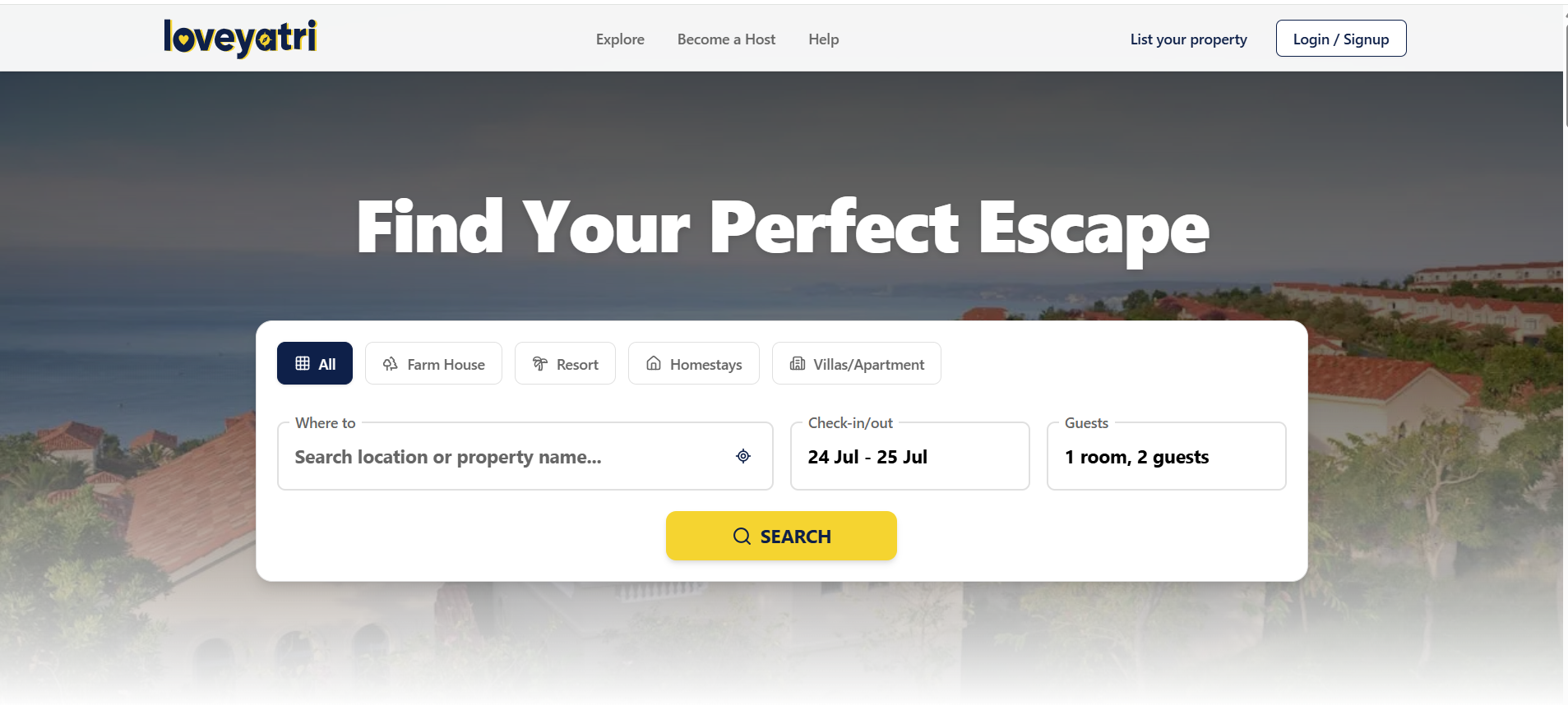 Booking websites